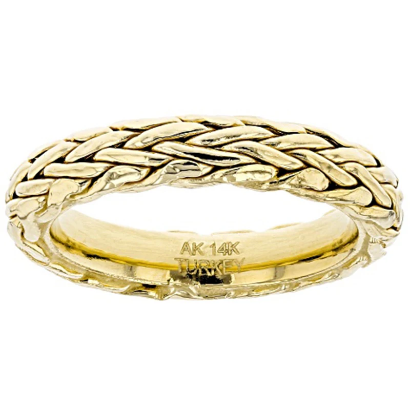 Модное позолоченное кольцо 14 к с изображением пшеницы простые дизайнерские