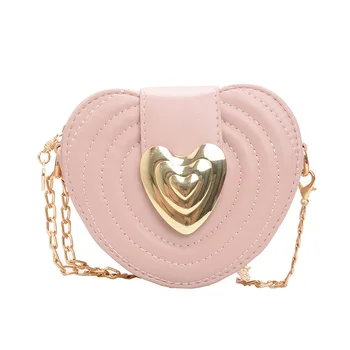 

PU leather hearts shape women mini handbag children cross-body pouch lady money bag bolso mujer bolsa feminina for baby girls