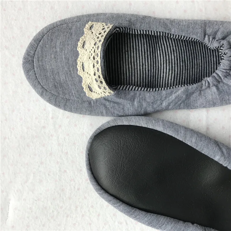 

Business Trip Travel Aviation Portable Folding Slipper Indoor Slippers Mute Soft-Sole with Storage Bag Carriable Shoes