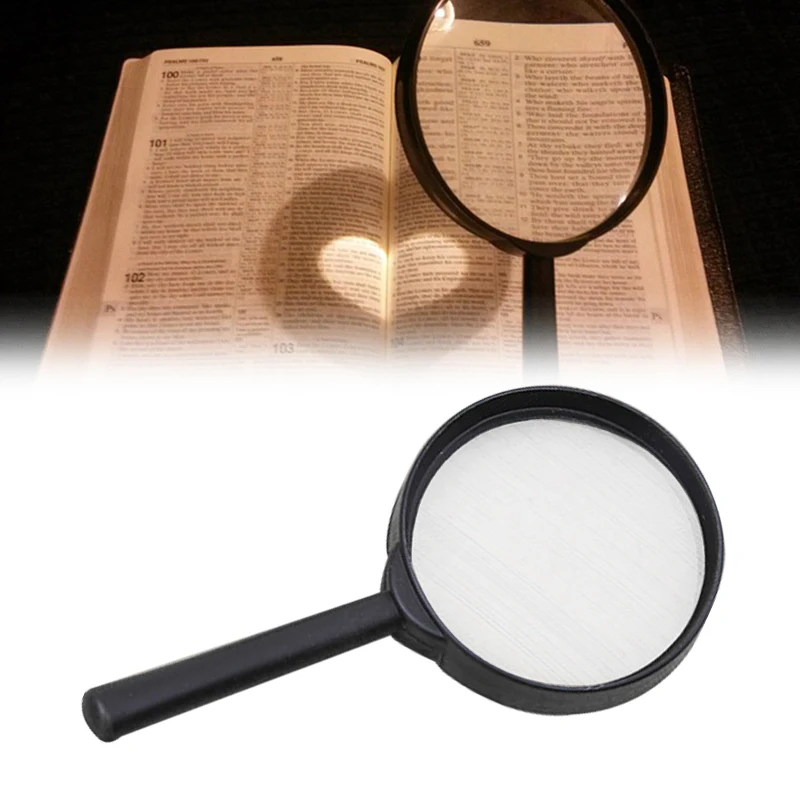Mini Pocket Magnifying Glass Handheld Magnifier 3X Portable Magnifying Loupe Reading Glass Lens For Book Reading Coins 60mm