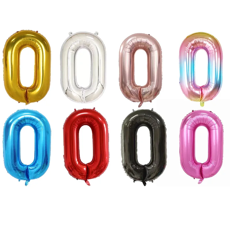 mixed 8 colors 10 шт./компл. 40 дюймов Фольга воздушные шары с гелием розовое золото номер звено цепи для взрослых День рождения Свадебные украшения вечерние задние фоны шар - Цвет: mixed 8 colors