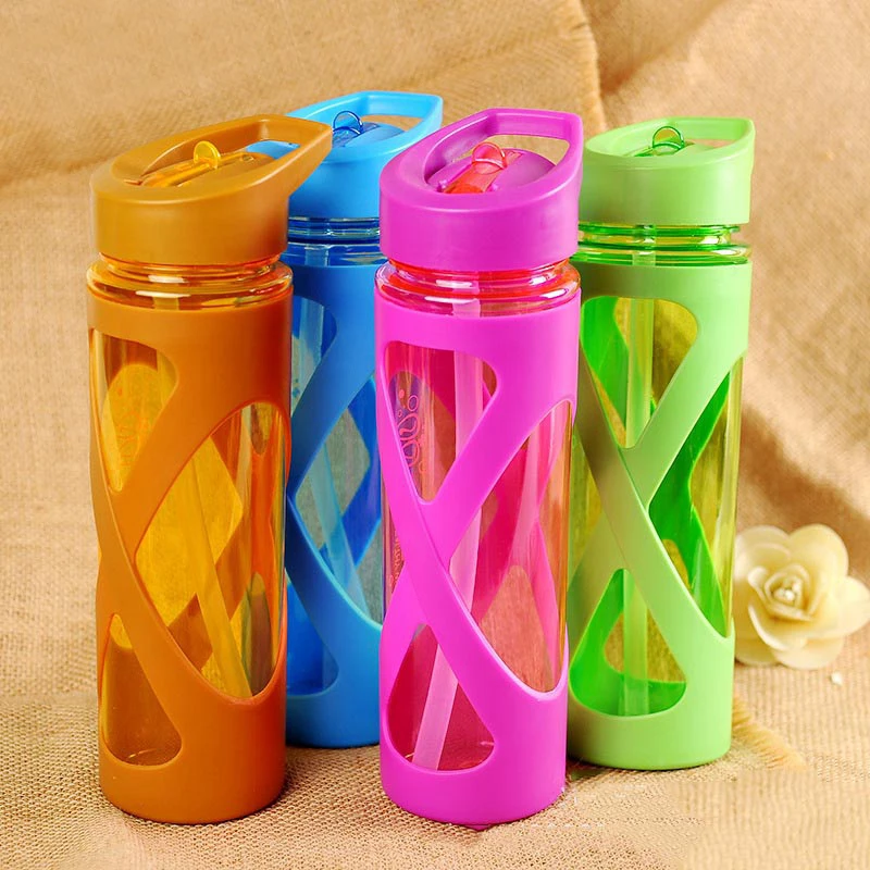 580ML Seal Straw Sports Water Bottle Non-slip Heat Resistant Portable Plastic Drinkware For Climbing Hiking | Дом и сад