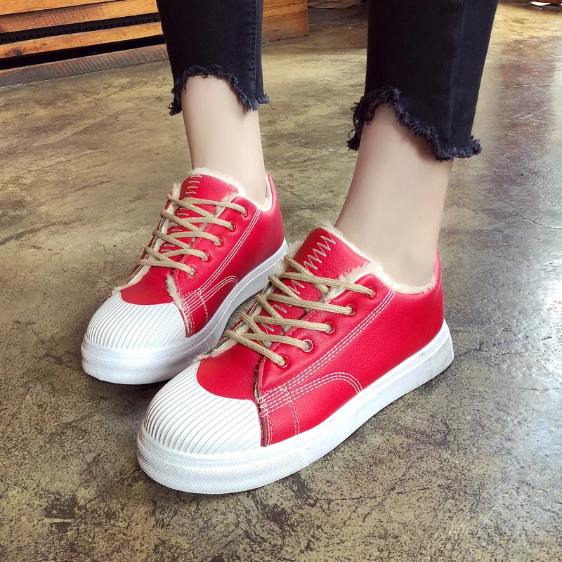 

Woman Shoes Sneakers New Stylish Breathable Winter Female Leisure Women's Shoes Lace-Up Vulcanized Shoes Off White Shoes W39-51