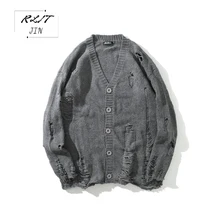 ##Special Price RLJT.JIN 2019 Harajuku New Young Mens Pure Color Ripped Style Fashion Cardigan Sweater High Street Long Loose Coat Sweaters ##Special Price RLJT.JIN 2019 Harajuku New Young Mens Pure Color Ripped Style Fashion Cardigan Sweater High Street Long Loose Coat Sweaters
