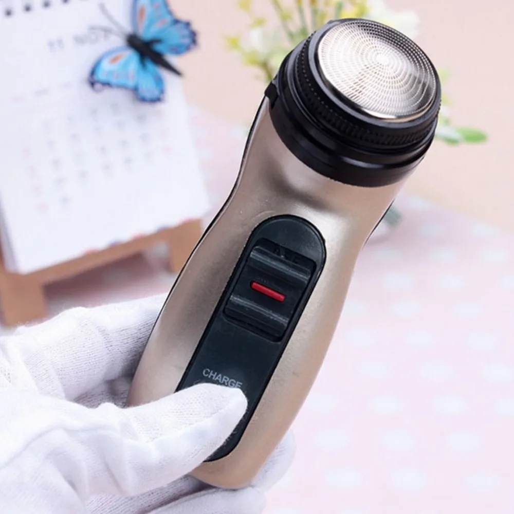 Dual Use Men Electric Shaver Rechargeable Stainless Steel Blade Shaving Machine Razor Rotating Portable Beard Hair Trimmer