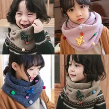 Children Scarf Autumn And Winter Boys And Girls Cactus Warm Thick Collar neck ring Scarf Korean Baby
