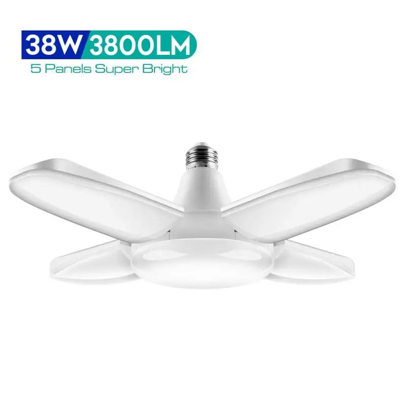 fall ceiling light 4 Panels Ceiling Lights 0-90° Angle Ajustable Lamps LED Fan Blade Garage Lights 38W E26 Deformable Lamp fall ceiling light Ceiling Lights