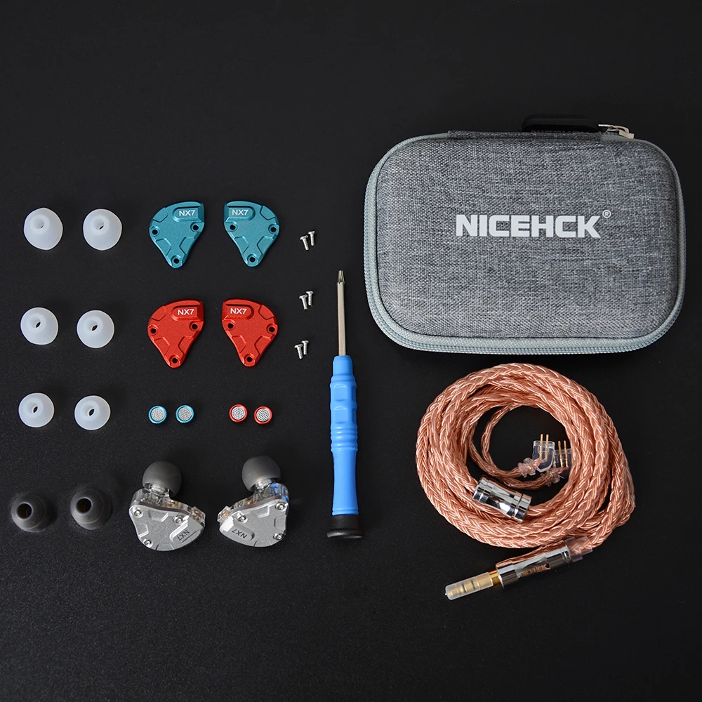 NICEHCK NX7 Pro 7 драйвер HIFI наушники 4BA + Dual CNT Dynamic пьезоэлектрическая керамика