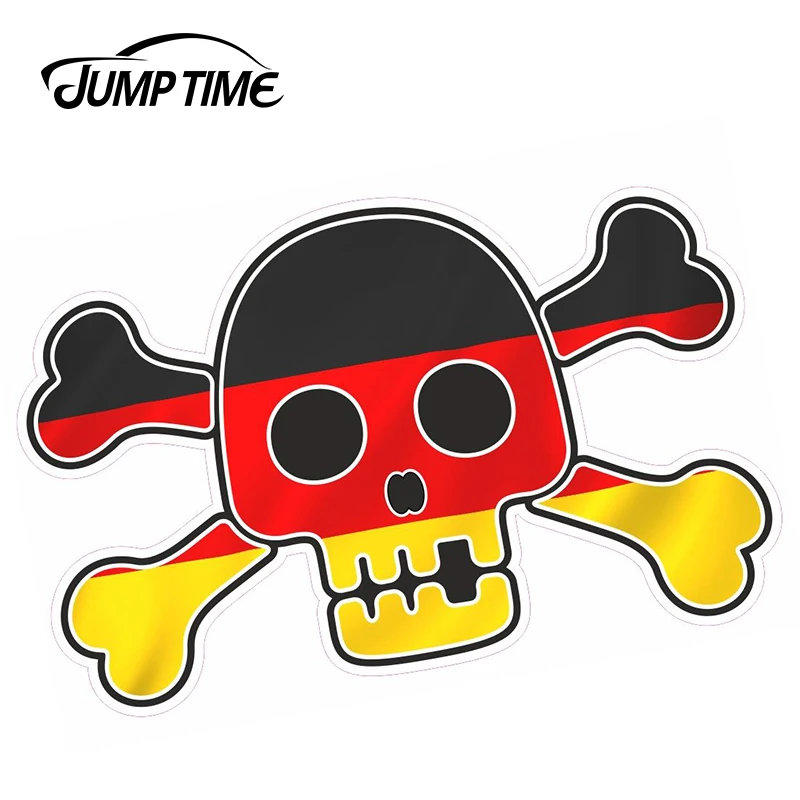 JumpTime 13 см X 9 3 пиратский Стиль череп с костями Флаг Германии JDM внешний виниловые