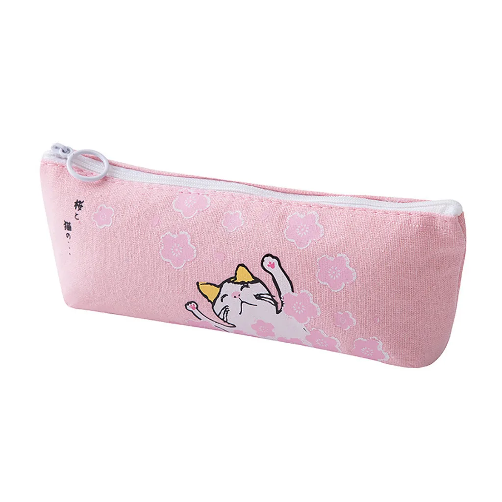 c 20/Trousse Stylo Настольный органайзер пенал Kawaii розовый Кот емкость пенал из ткани коробка для ручек для девочек школьные канцелярские сумки - Цвет: c