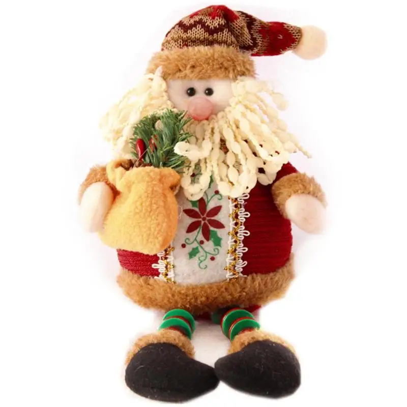 Рождественские куклы выдвижной Санта Клаус Снеговик Лося Игрушки рождественские фигурки Рождественский подарок для ребенка красный орнамент с рождественской елкой