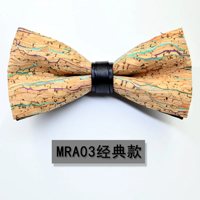 Мужская бабочка пробковая оригинальная деревянная креативная деревянная зернистая Свадебная мода плита Свадебный для шафера
