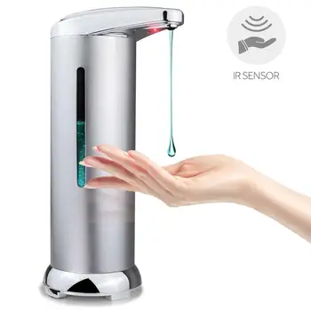 

280ML Automatic Liquid Soap Dispenser Smart Sensor Touchless Stainless Steel Sanitizer Dispensador for Kitchen Bathroom