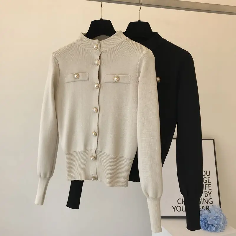 S-XL осенний однобортный Кардиган на пуговицах, свитер для женщин