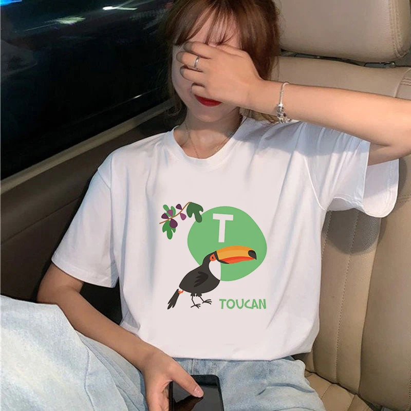 

Women Summer Toucan T-shirt Cat Cute Cartoon Ladies Tshirt Womens Female Tops T-Shirt Clothes Graphic Clothing T-shirt