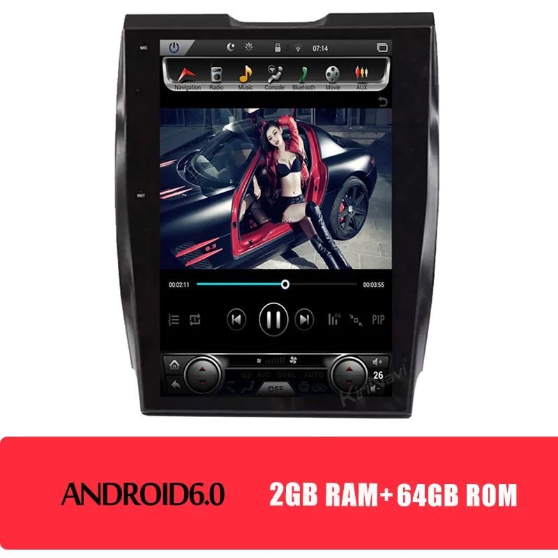 Android Car Radio KiriNavi вертикальный экран Tesla style 12," Android 8,1 автомобильный Радио gps навигатор для Ford Edge автомобильный Dvd мультимедийный плеер 4G - Цвет: Android Car Radio