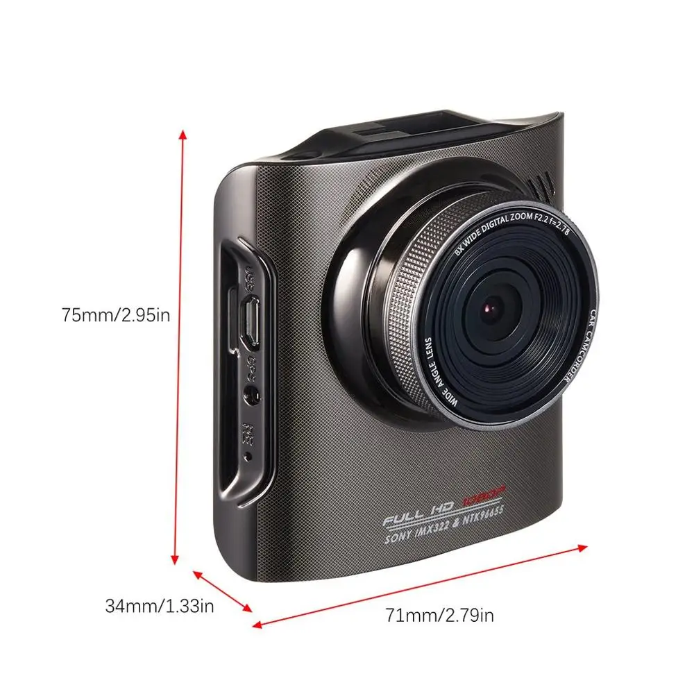 Anytek A3 Автомобильный видеорегистратор Novatek 96655 Автомобильная камера с sony IMX322 CMOS супер ночного видения видеорегистратор Автомобильный видеорегистратор