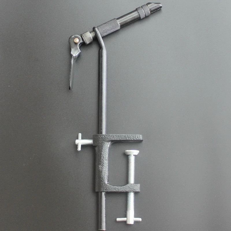 26Cm Rotary Stainless Steel Fly Tying Vice Tool C-Clamp Vise for Fly Tying Fishing Beginner