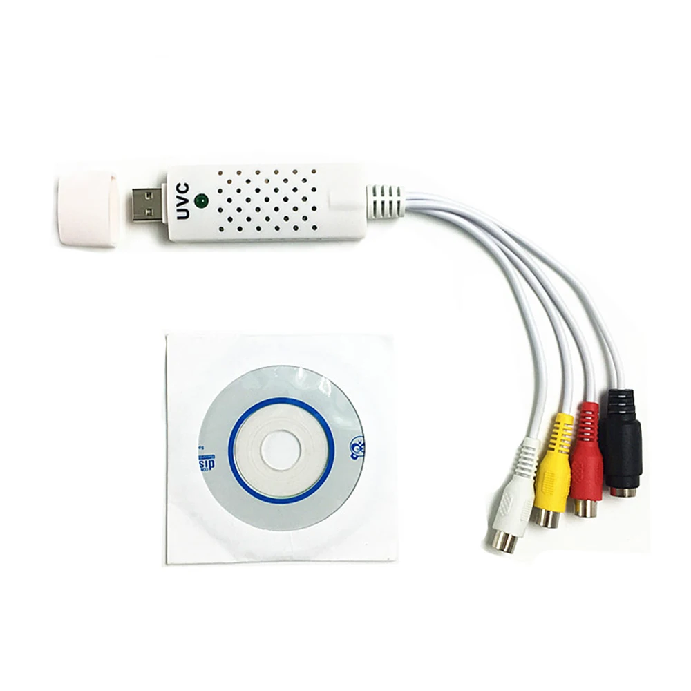USB 2.0 Захват видео TV DVD VHS Видео DVR Capture Adapter Card с аудио Поддержка Win7 / 8 Vista Для
