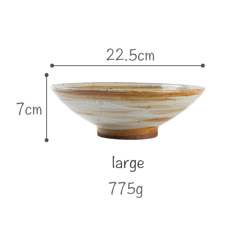 FANTERCY японский стиль столовые приборы набор бытовой дров блюдо рамен чаша ретро Творческий рисовая чаша специальная посуда - Цвет: large
