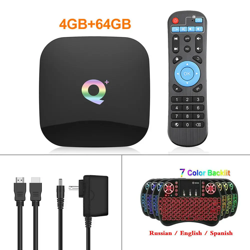 4G64G Backlit i8 Allwinner H6 6K Smart tv Box Android 9,0 Q Plus 4 ГБ ОЗУ 64 Гб ПЗУ четырехъядерный процессор Playstore Youtube Wifi телеприставка 2G16G медиаплеер - Цвет: 4G64G Backlit i8