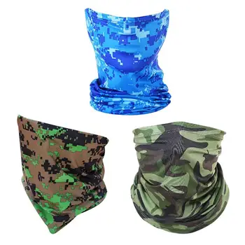 

3pcs Outdoor Neckerchief Mask Cool Leopard Grain Printing Face Mask Breathable Facial Cover Neck Gaiter for Sports
