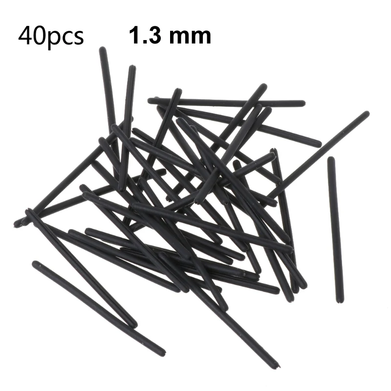 Black 1.3mm 20 пар Нескользящие эластичные Съемные очки Силиконовые Резиновые дужки наконечники LX9E - Цвет оправы: Black 1.3mm