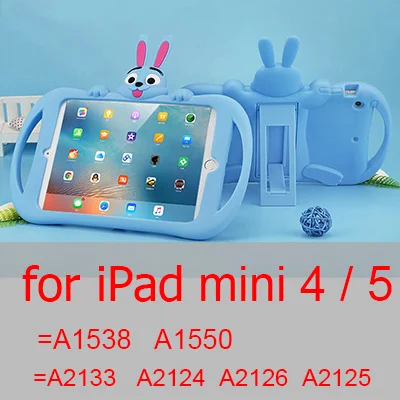 Силиконовый чехол для iPad air 2, 9,7 дюймов,,, детская подставка с милым Кроликом, чехол для планшета для iPad mini 2, 3, 4, 5, чехол - Цвет: b mini 45