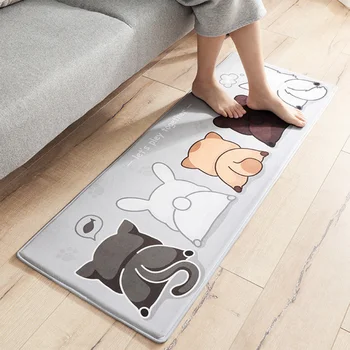 

Cartoon Kitchen Carpet Flannel Carpets Floor Mats Door Mat In the Hallway Doormat Entrance Outdoor Bivingroom Anti-slip Rugs