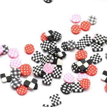 

100g/lot Round Dot Square Grid Clay Sprinkles for Slime Materials Polymer Crafts Making DIY Nail Arts Decoration 1.5*6*8mm