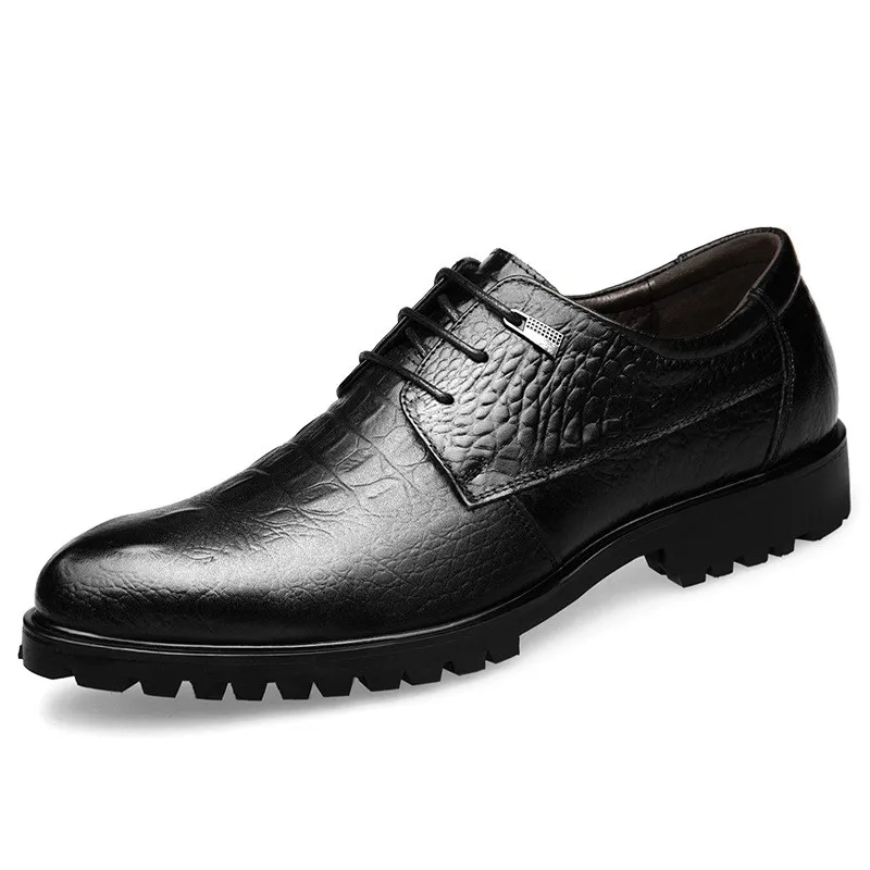 38-44 mens dress shoes business comfortable Stylish Gentleman's mens classic shoes#LQ1923 - Цвет: black