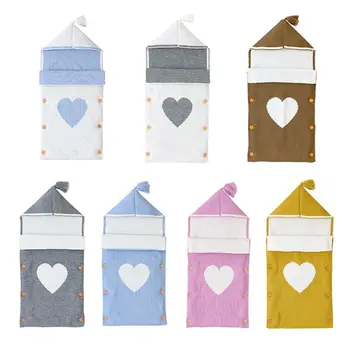 

Baby Hood Button Sleeping Bag Envelopes Autumn Winter Thick Sleepsack Infant Newborns Swaddle Wrap Blanket Photograph Props