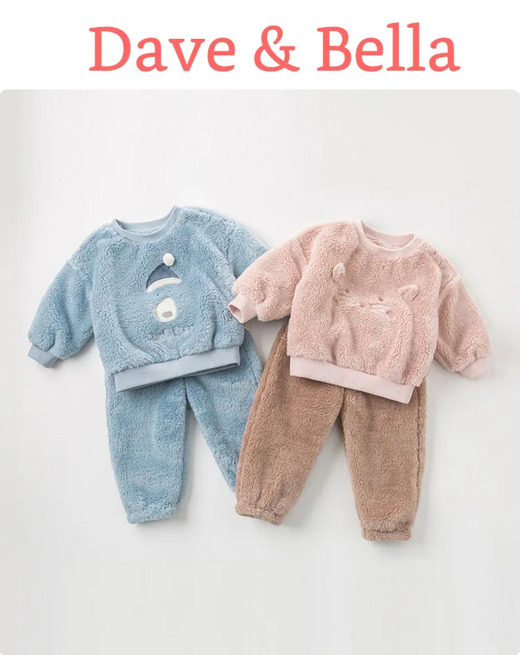 Conjuntos de Roupas de Manga Combina com Crianças Dave Bella Outono Unisex Bebê Bonito Longa Dbj11957 2 DBJ11957 dave bella outono unisex bebê bonito