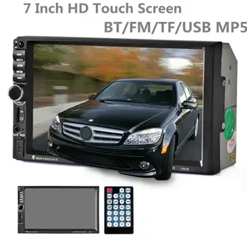

7 Inch 2 DIN Bluetooth Car Stereo MP5 Player Touch Screen LCD Digital Auto Radio Support FM USB AUX TF SD Steering Wheel Control