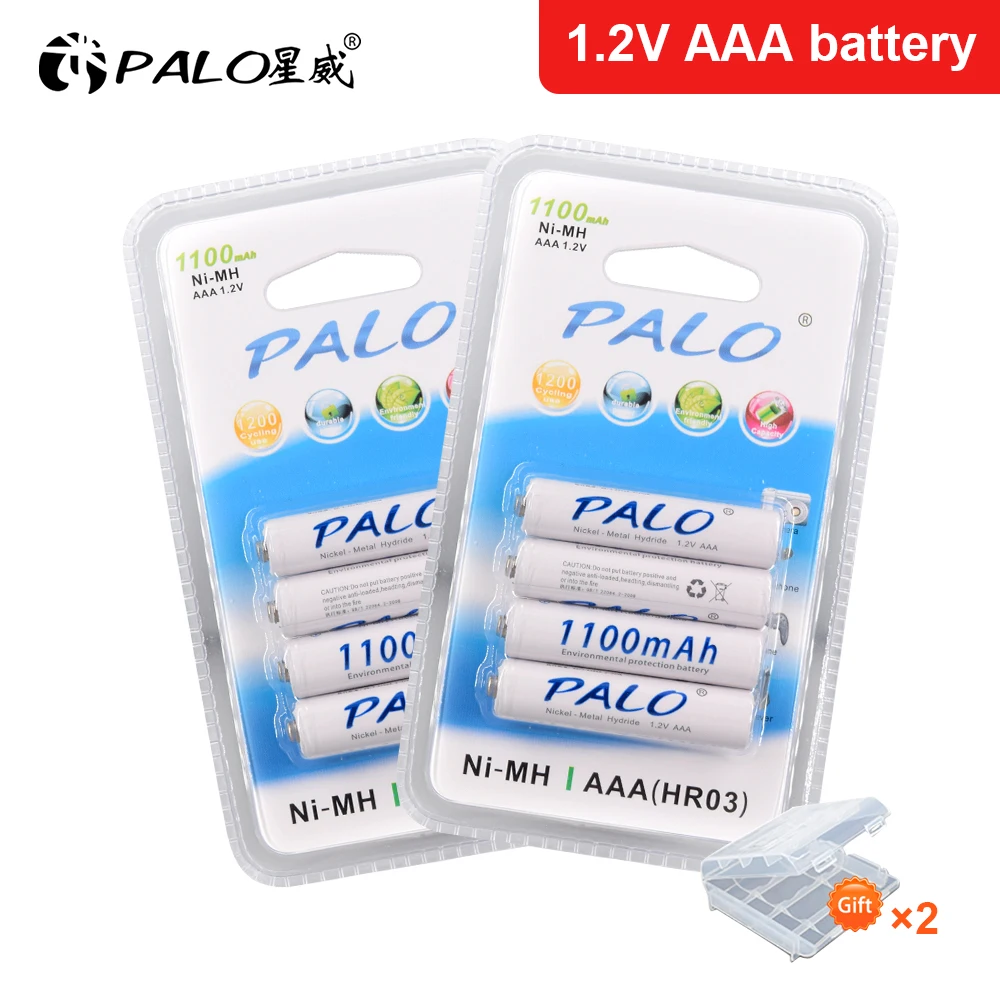 Palo 4-24 Pcs Aaa Batteria Ricaricabile Aaa 1.2V Aaa Batteria 3A 1100Mah Ni-Mh Aaa Batterie Bateria Per Torcia Giocattoli Fotocamera