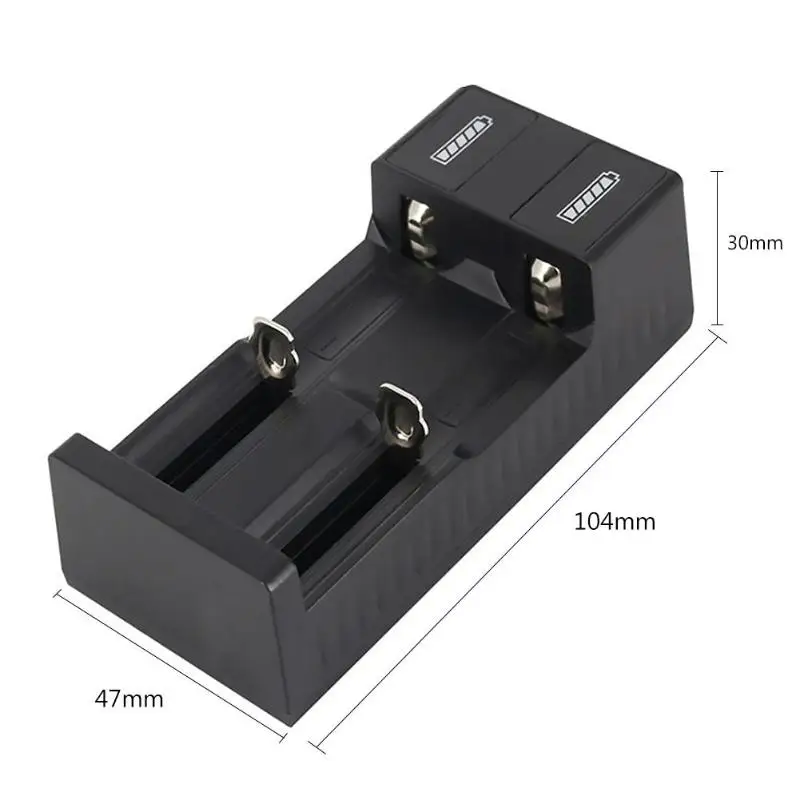 Умный USB Батарея Зарядное устройство двойной слот Мощность банк Зарядное устройство для 18650 26650 14500 10400 Li-Ion Батарея Зарядное устройство с USB кабелем