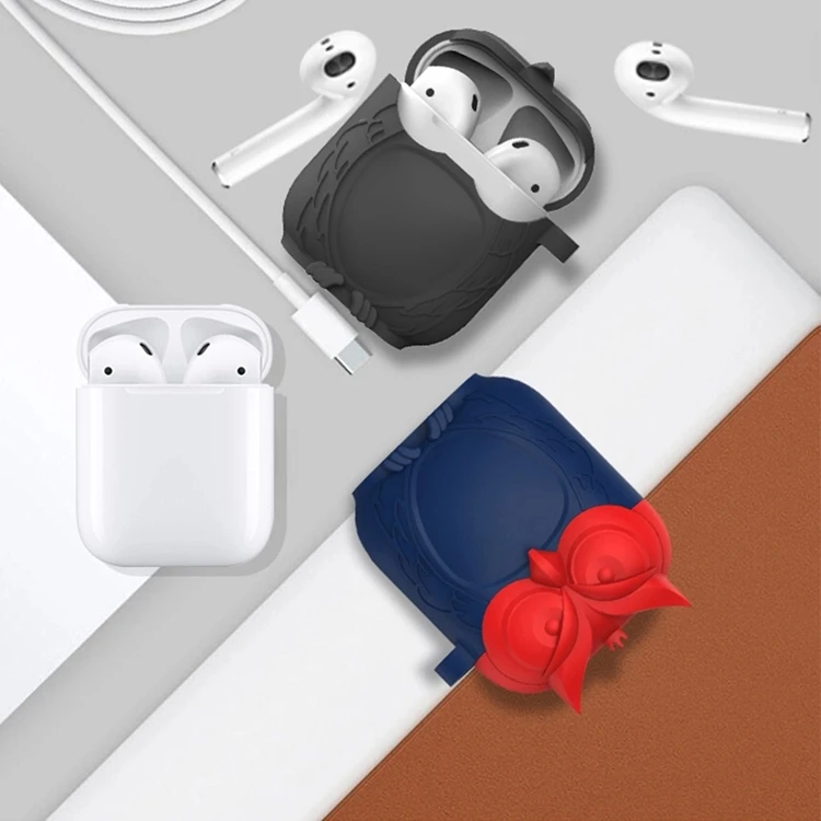 Силиконовый чехол для наушников в форме совы, силиконовый чехол для Apple Airpods