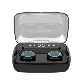 

SOONHUA Mini Earbuds Wireless BT Earphone Stereo Headphone Earphones Digital Display With Charging Cable For Office Leisure Time