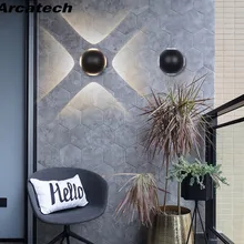 Открытый водонепроницаемый IP65 Настенный светильник светодиодный настенный светильник Современный внутренний/наружный Декор вверх вниз двухголовый алюминиевый настенный светильник NR-176