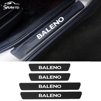 

4pcs PU Leather Car Door Sill Protector Sticker For Suzuki Baleno 2016 2017 2018 2019 2020 Auto Door Threshold Cover Accessories