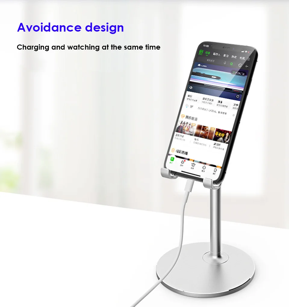 YPAY Подставка для планшета из алюминиевого сплава для iPhone X iPad Air Sansung, регулируемая подставка для мобильного телефона, настольное крепление для iPad Pro