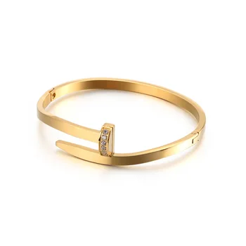 

Wholesale Luxury 3 color top quality titanium steel shell bangle fashion jewelry bracelet crystal wristlet jewel