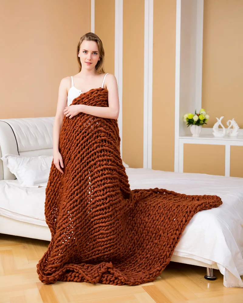 Флисовое одеяло s и броски толстой шерсти ручной работы одеяло шерстяное одеяло диван исландское одеяло Скандинавское одеяло реквизит для фотосессии