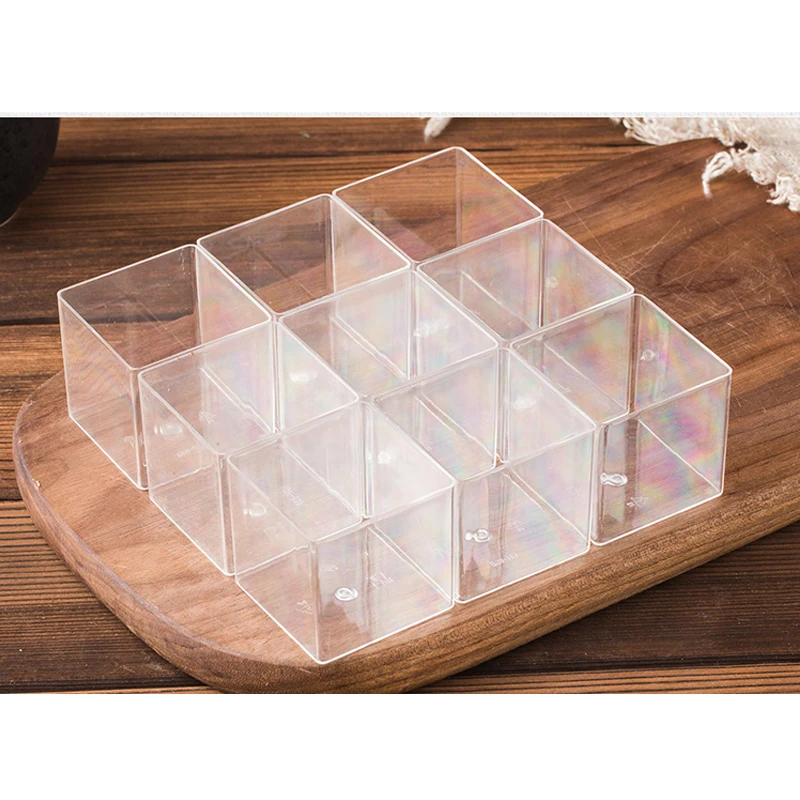 Plastic Christmas Square Dessert Cups 5/10/20pcs 60ml