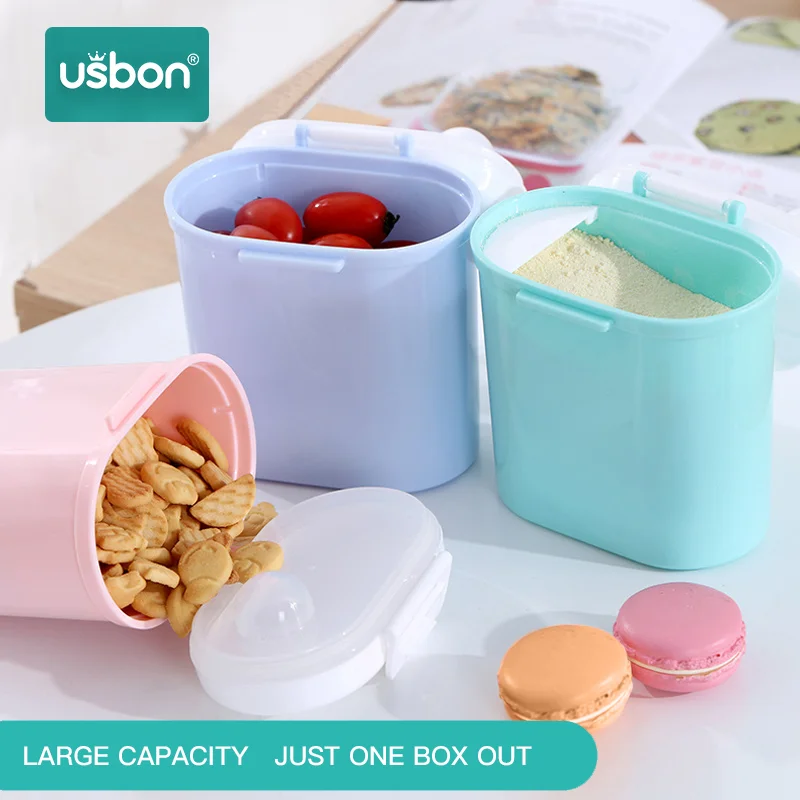 Usbon, портативная коробка для хранения детского питания, Эфирное молоко и злаки, коробка для порошка, контейнер для порошка, дозатор для кормления, формула для хранения молока