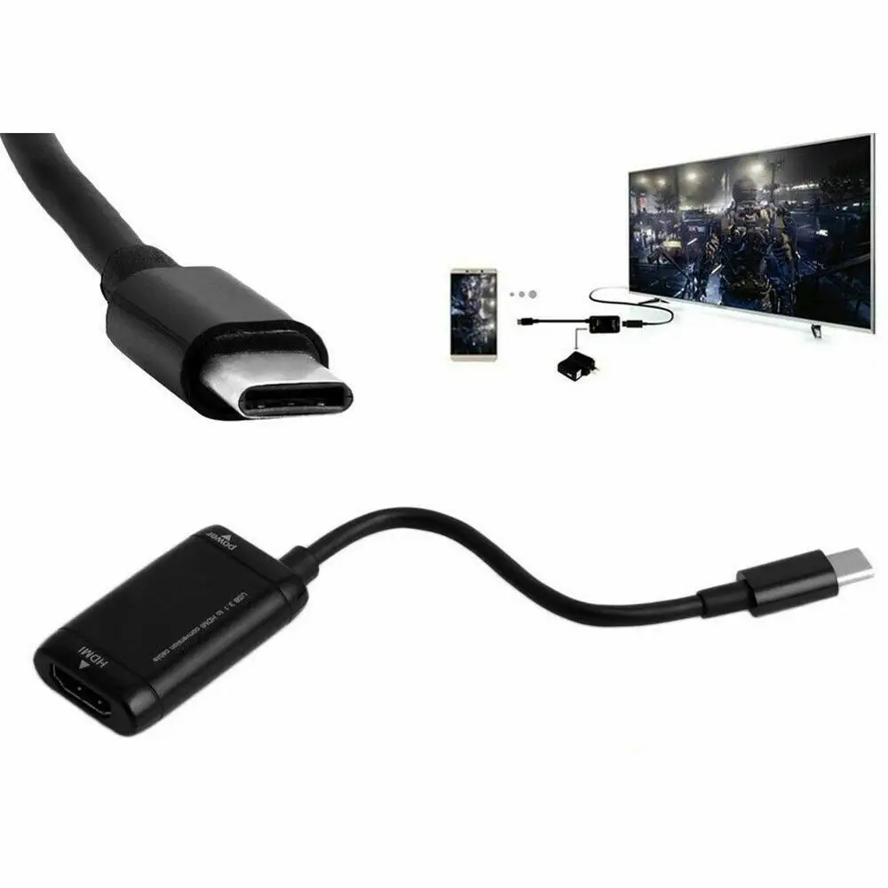 USB-C type C к HDMI адаптер USB 3,1 кабель для MHL Android телефон планшет черный