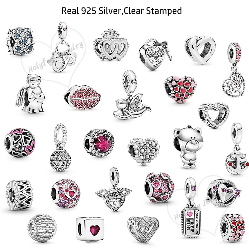 Colgante de plata 925 auténtica con forma de árbol familiar, alas de Ángel, compatible con pulseras originales, regalo de San Valentín|Cuentas| - AliExpress