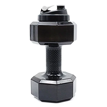 

75 Oz (2.2 L) Dumbbell Shaped Water Bottle | Big Capacity | BPA Free | Flip Top Leak Proof lid |(black)