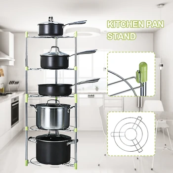 

Corner 5-Layer Pot Rack Portable Space Saving Basin Combinatorial Storage Holder Multifunction Durable Sundry Organizer