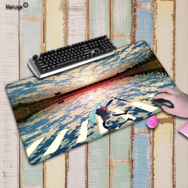 

Clouds Hatsune Miku Anime Mouse Pad Large Pad Laptop Mouse Notbook Computer Creative Rubber Mat Gaming Mousepad For LOL